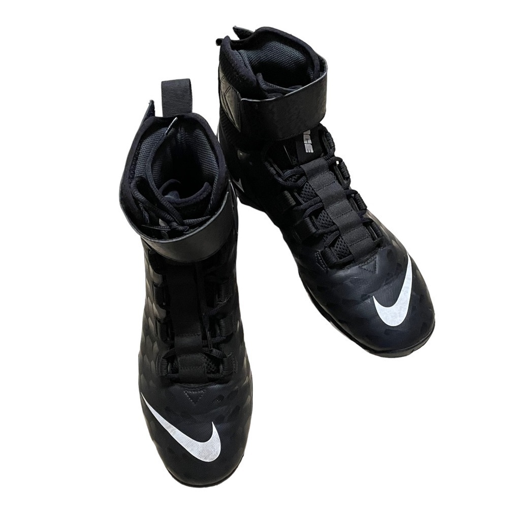 Nike Force Savage Shark 2 Mid BV0151-001 Black/White Football Cleats - Sz 12
